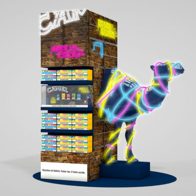 avenew-visual merchandising-pos-neon-pillar